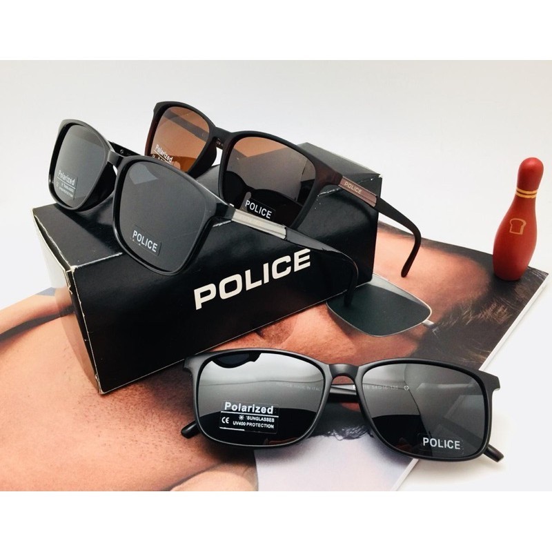 KACA MATA PRIA POLICE 1216 LENSA POLAROID SUPER FULLSET