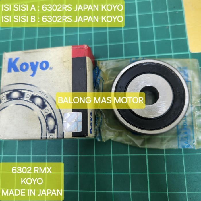 BEARING MOBIL LAKER 6302 RMX ( 6302RS JAPAN KOYO / 6302RS JAPAN KOYO ) 1PC