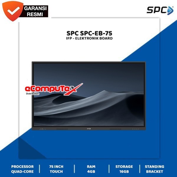 SPC Interactive Flat Panel SPC-EB-75 - Smart Board 75" 4K 1Y - TKDN