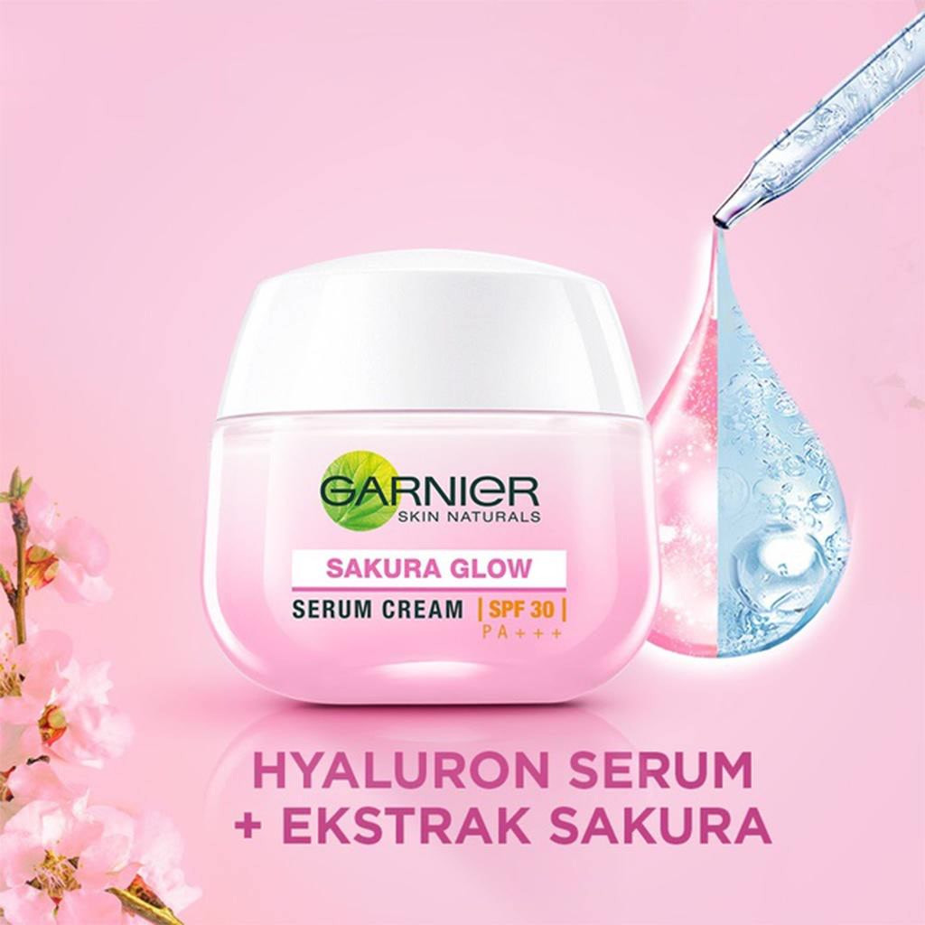 GARNIER Sakura White Sakura Glow Whitening Serum Cream Day | Night Cream Krim Pagi Malam Skin Care 5