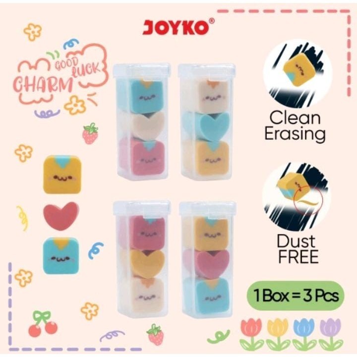 

Penghapus Eraser Joyko ER-134 Good Luck Charm 3PC