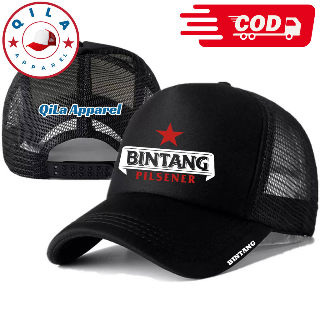 QiLa Apparel Topi Trucker BINTANG PILSENER - Topi Distro BINTANG PILSENER Logo - Topi BINTANG PILSEN