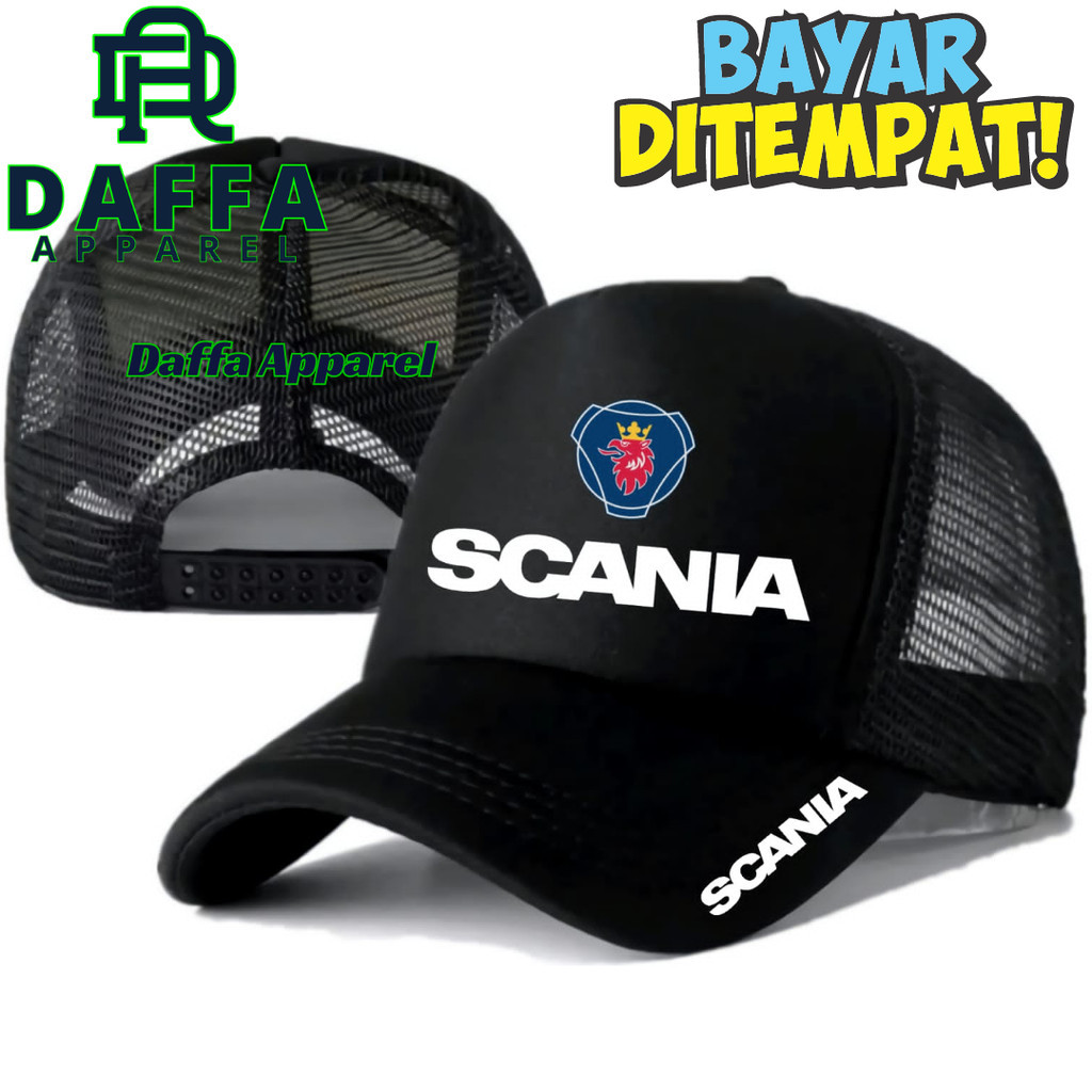 Daffa Apparel Topi Trucker SCANIA - Topi Distro SCANIA Logo - Topi SCANIA Premium - Topi Pria Dewasa