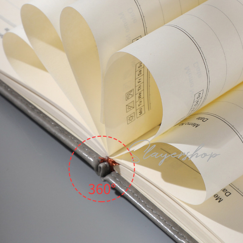 

240 Halaman Buku Catatan Kerja Cover Kulit Sintetis Magnet Kertas A5 Notebooks Magnetic Agenda Diary