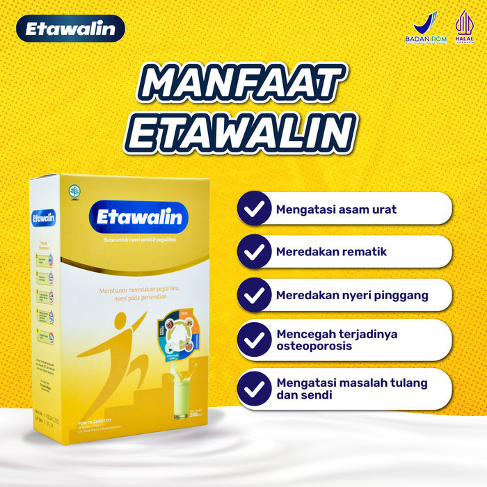 

Etawalin Susu Nyeri Sendi Tulang Asam Urat Original Halal Bpom Bubuk