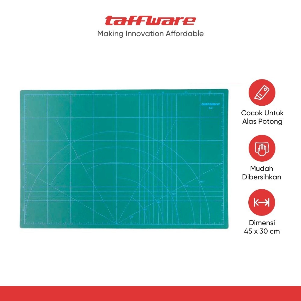 

Taffware Work Cutting Mat Pad A3 45 x 30cm - GKSA3 - Green