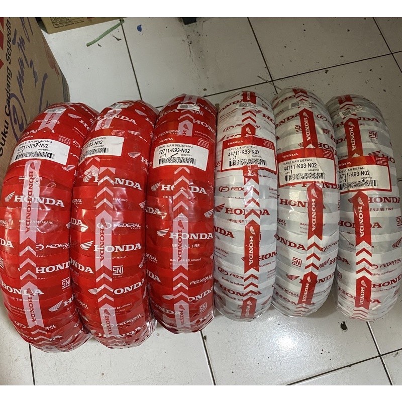 BAN LUAR DEPAN BELAKANG TUBLES TUBELES HONDA FEDERAL AHM K93 SCOOPY 2017-2023 ESP NEW LED DONAT RING