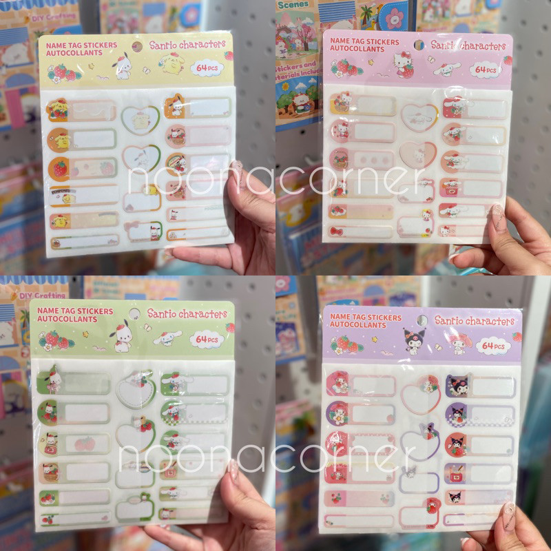 

Miniso x Sanrio - Name Tag Stickers Label Sanrio My Melody Kuromi Cinnamoroll Pochacco