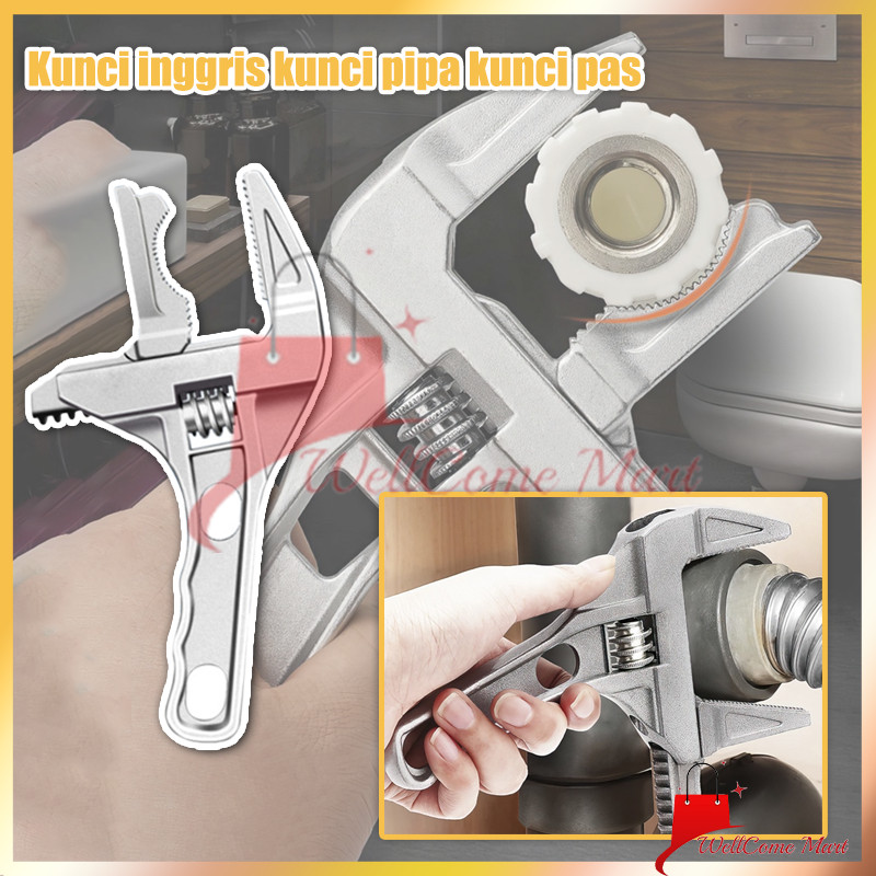 Kunci inggris kunci pipa kunci pas / Besar Serbaguna Murah Universal Ajaib Kunci Pipa