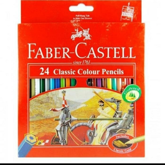 

✨LARIS✨ -PENSIL WARNA FABER CASTELL 24 WARNA PANJANG CLASIC