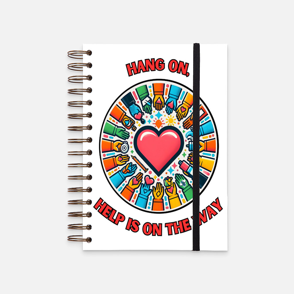 

Hard Cover Notebook Hang On