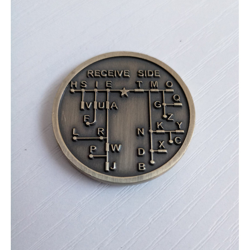 1pc  CW Training Coin Morse Code Coin Morse Amateur Radio