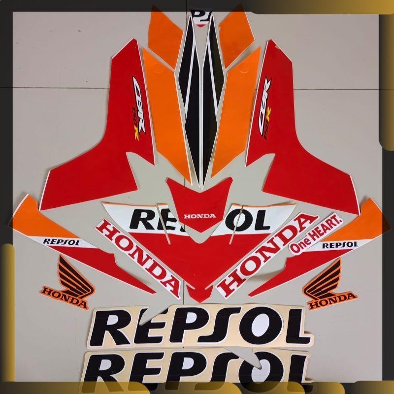 Striping Honda CBR 150 r 2017 repsol body oren stiker motor standar