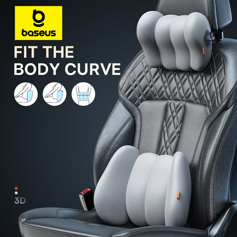 

Baseus Car Neck Pillow Headrest Waist 3D Memory Foam Seat Support for Travel Neck Rest Breathable Car Back Lumbar Cushion Gadget