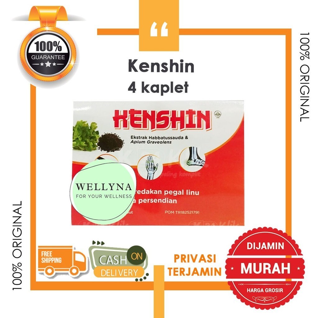☘️Wellyna☘️ Kenshin Henshin obat herbal untuk pegal linu dan asam urat