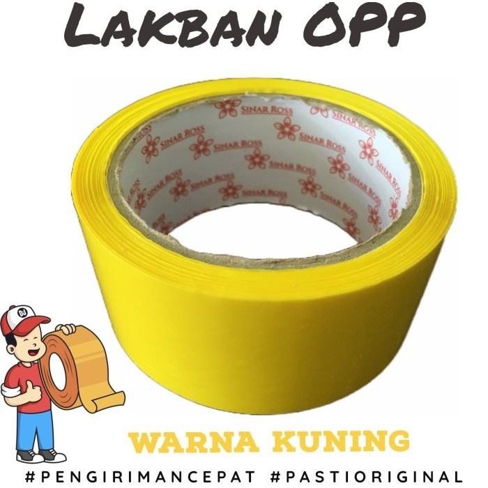 

Lakban OPP Warna Kuning 2inch 50Meter PER 1 ROLL