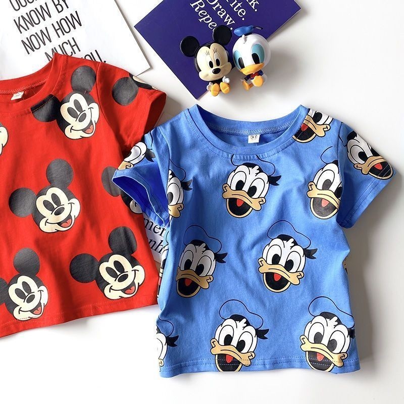 MB Baju Kaos Anak Laki-laki Perempuan Mickey Donald Duck Premium