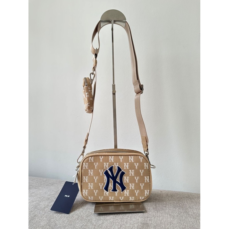 [TERMURAH] BAGSBUNNY15 • TAS UNISEX PRIA & WANITA MLB* crossbody MLB06 - krem