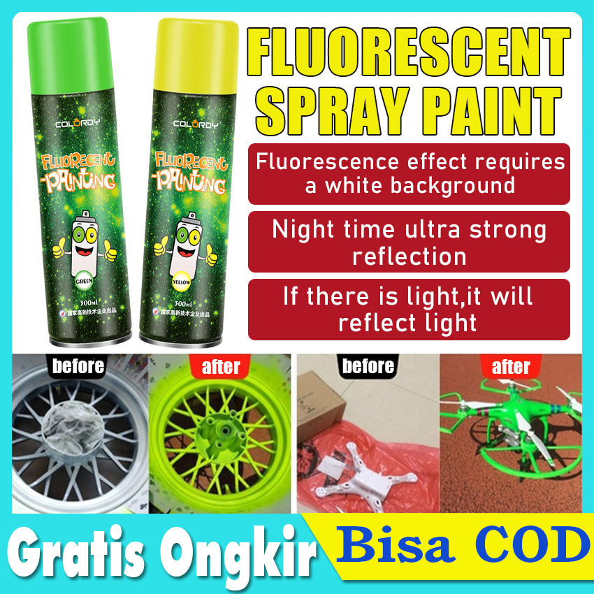 300ml Cat Glow In The Dark - Glow In the Dark Paint Cat Lukis Custom Painting