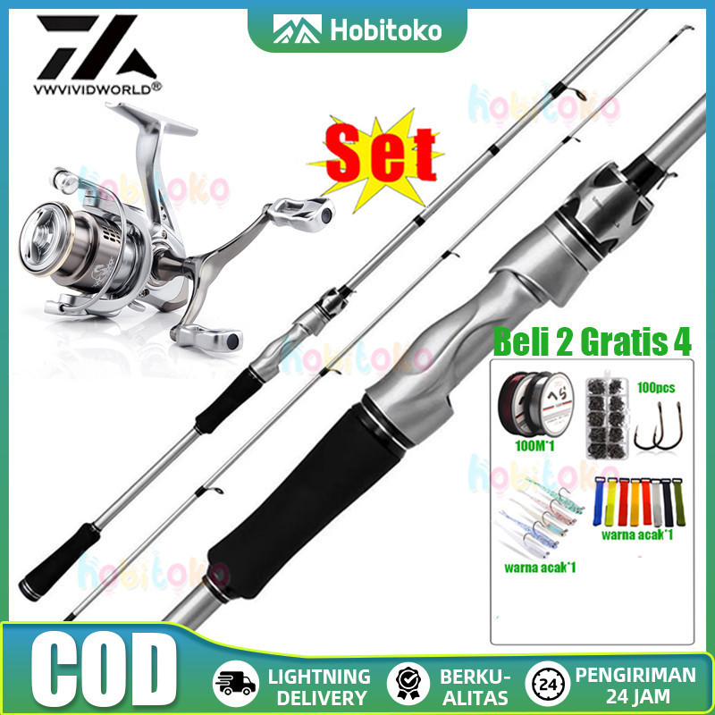 Set Joran dan Joran Pancing Laut 5.2:1, Resistensi Maksimal 1.65M/1.8M/2.1M, Seri Reel Pancing Gagan