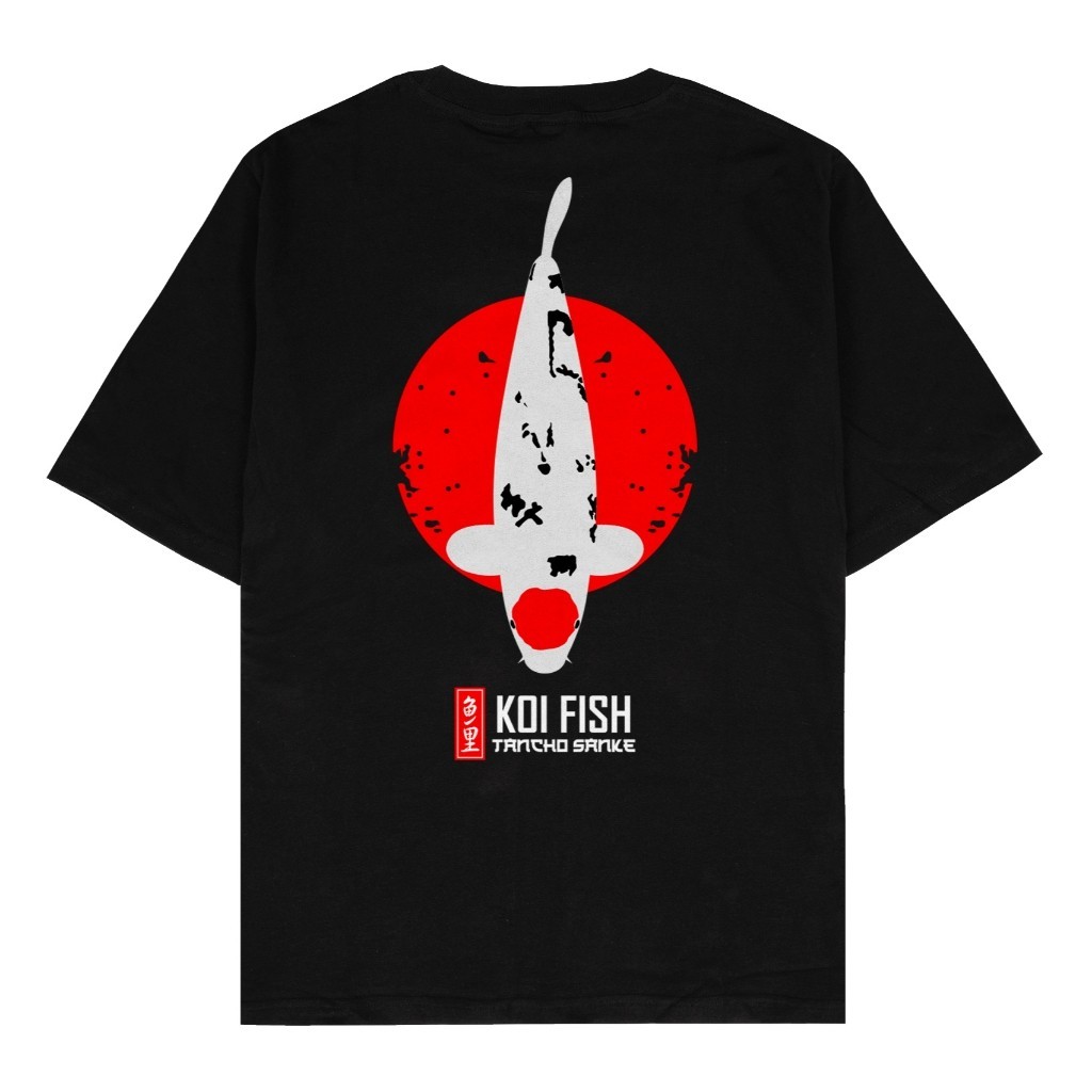 Beseldi - Kaos Baju Distro Koi Tancho Sanke v2 Japan Nishikigoi Enthusiast Tshirt Pecinta Ikan Koi H