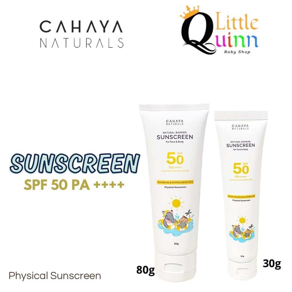 CAHAYA Naturals Sunscreen SPF 50 - Sunblok anak dewasa