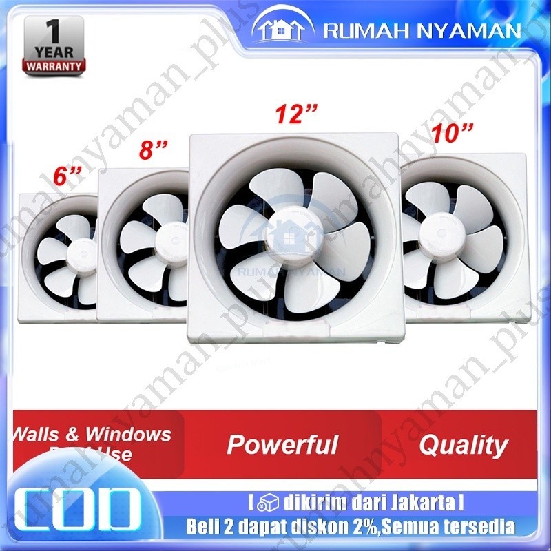 Exhaust Fan Dinding / Kipas Angin Hexos 8 Inch/10inch