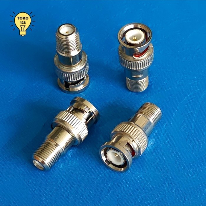 Colokan Antena TV Kamera CCTV BNC Jantan Betina Male Female Jack Jek Konektor Besi Sambungan