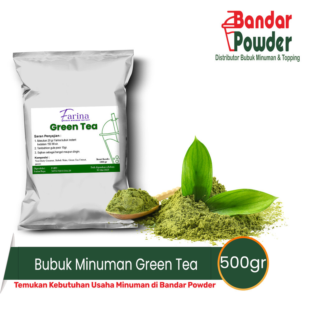 

Bubuk Minuman Green Tea 500gr - Farina Serbuk Minuman - Bandar Powder