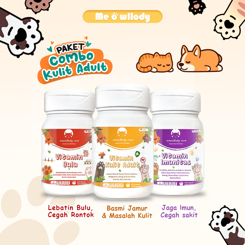 Vitamin Kucing Paket Combo MASALAH KULIT vitamin kucing imunitas tubuh vitamin untuk kucing