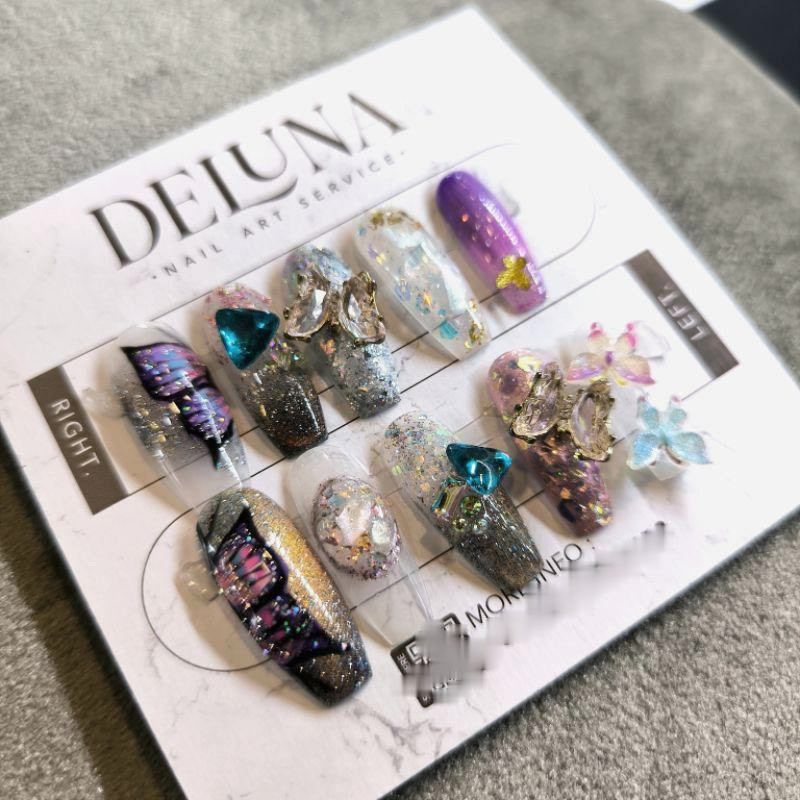 CUSTOM NAIL ART / KUKU PALSU AESTHETIC / KUKU PALSU CANTIK / KUKU PALSU PARTY 'BUTTERFLY'