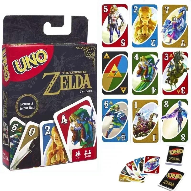 Mattel Games UNO Zelda Card Game for Family Night Featuring Tv Show Themed Graphics and a Special Ru
