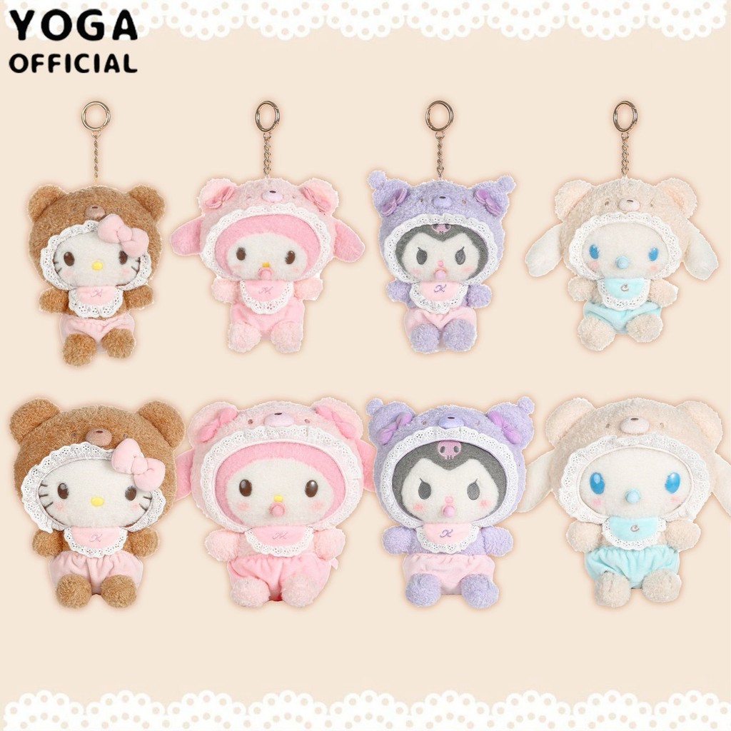 Boneka Keychain Gantungan Kunci Cinnamoroll Kuromi Melody Hello Kitty Empeng Dot Lucu sh kies