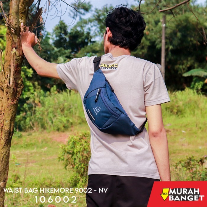 tas selempang pria kekinian Waist Bag Tas Selempang Pinggang Pria Hikemore 9002 Setara Eiger - Navy