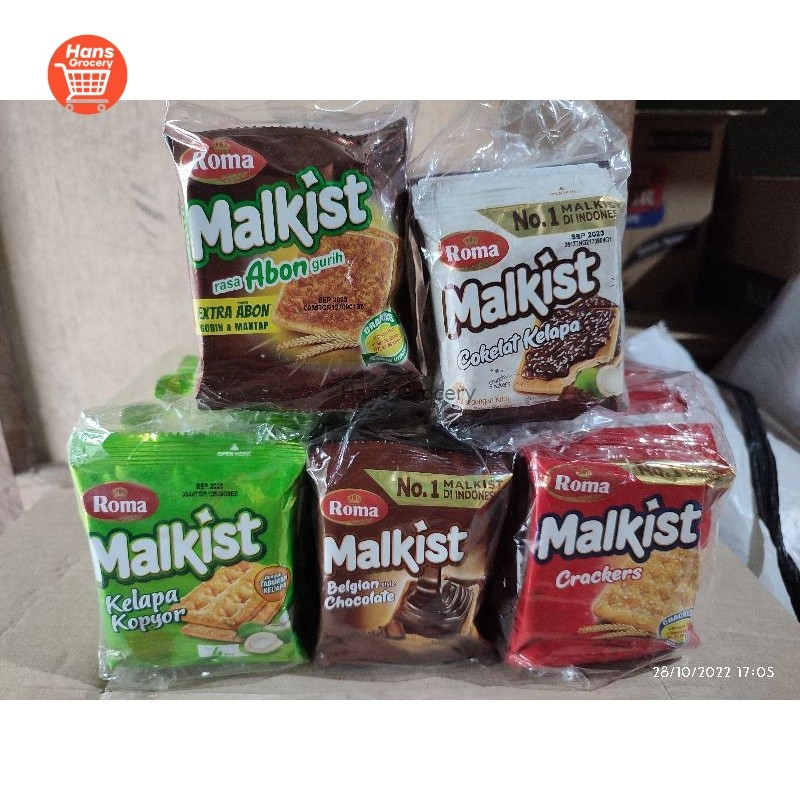 

Hans Roma Malkist isi 10 pcs Biskuit Renyah dengan Taburan Gula yang Lezat!