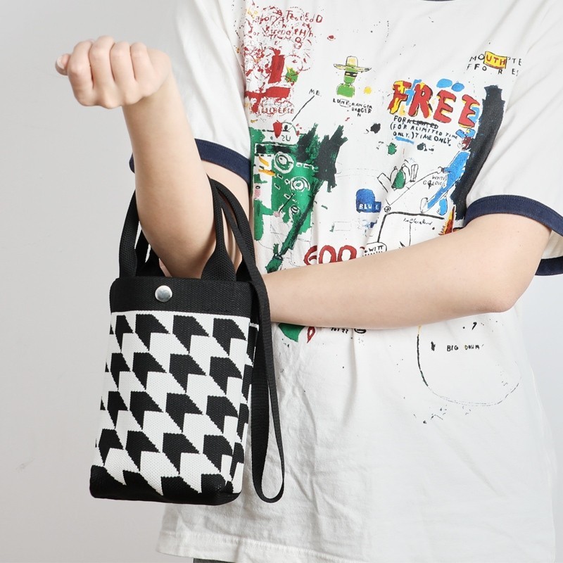 Knitted Mini Sling Bag Premium Collection Tas HP Rajut Selempang Wanita Korean Style
