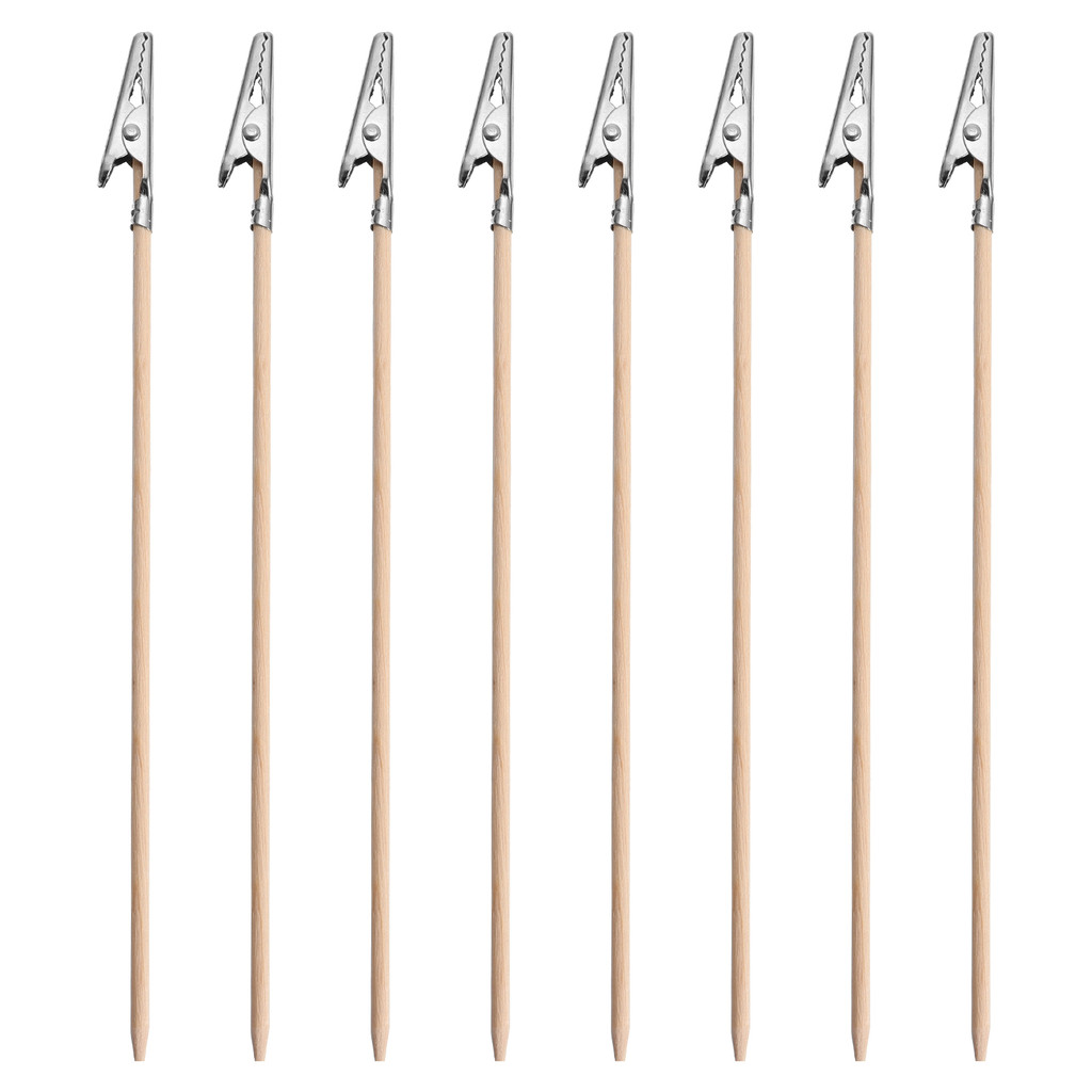 

100 Pcs Model Tools Bamboo Skewer Alligator Clips Stick DIY Accessories Crocodile Clamps Modeling