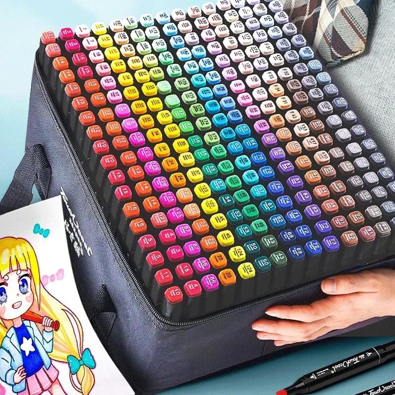 

24-120 Colors Oily Art Marker Pen Set for Draw Double Headed Sketching Oily Tip Based Markers Graffiti Manga School Art Supplies