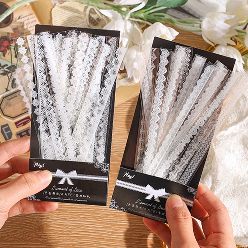 

30lembar Panjang Putih Renda Pack Jurnal Sastra Deco DIY