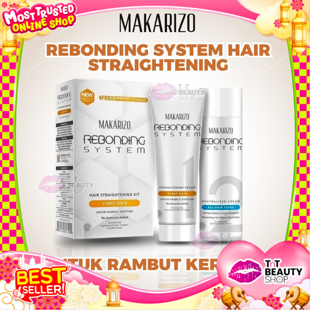 Makarizo Rebonding System Hair Straightening Curly Hair 120 mL | Pelurus Rambut | TnT Beauty Shop