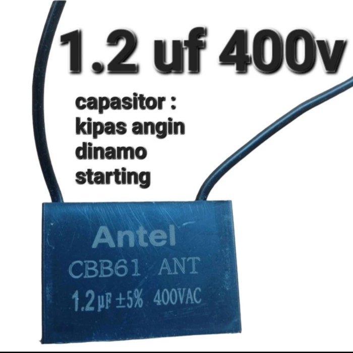 BSM 1.2uf 400v kapasitor kipas hexos box stand fan 1.2uf 450v 1.2 uf 450 v - 1.2uf ANTEL
