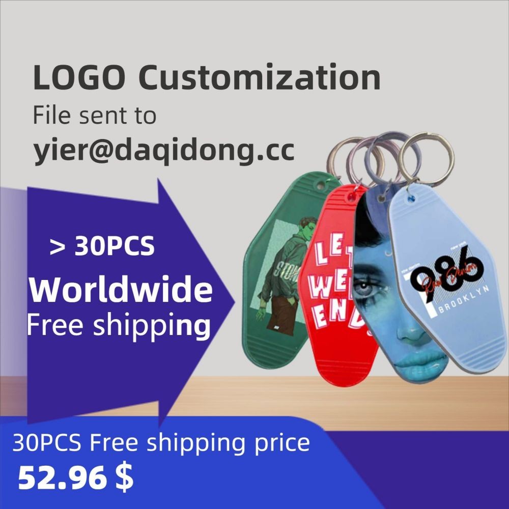 

30PCS Promotional Rhombus Shaped ABS Plastic Hotel Keychain Motel Key Tag Custom
