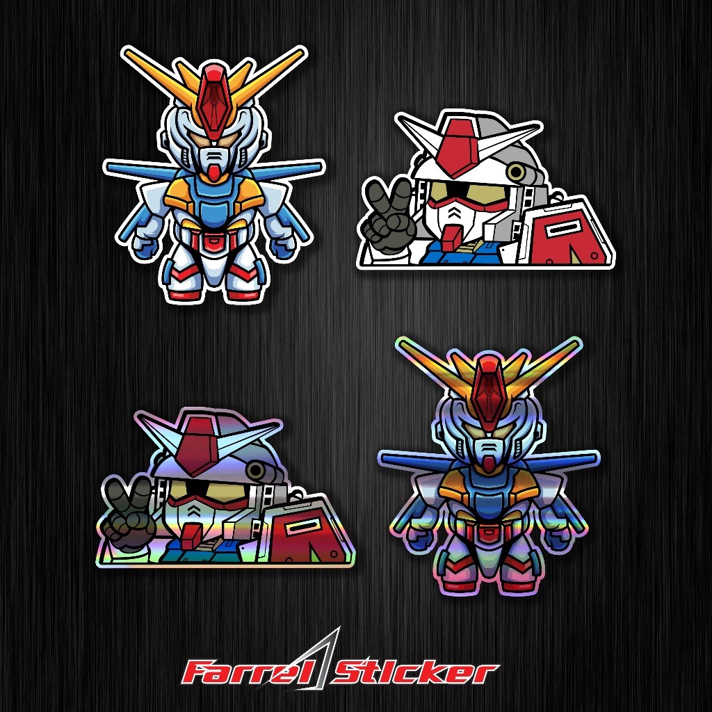 

Sticker Gundam Stiker Robot Hologram
