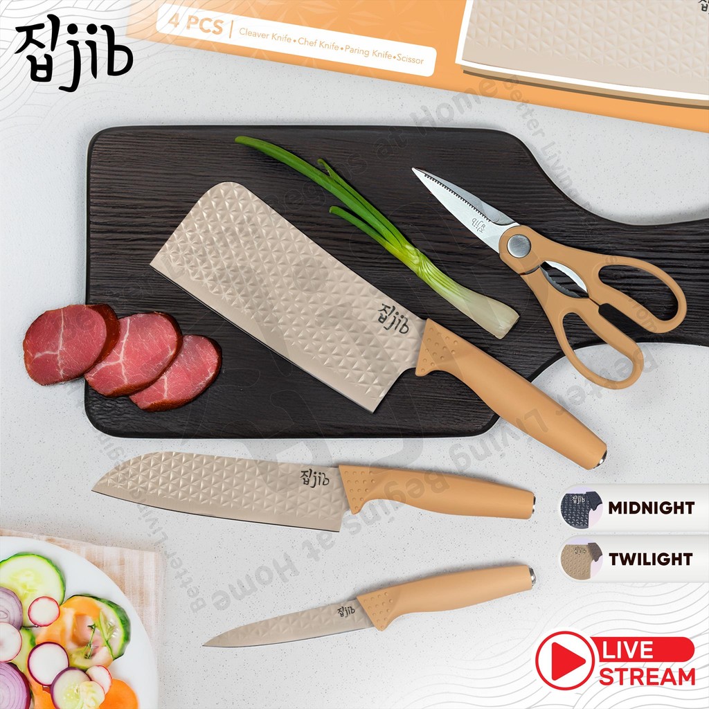 JIB Diamond Knives Set / Knife Set Diamond Anti Karat / Pisau Dapur Multifungsi Anti Lengket