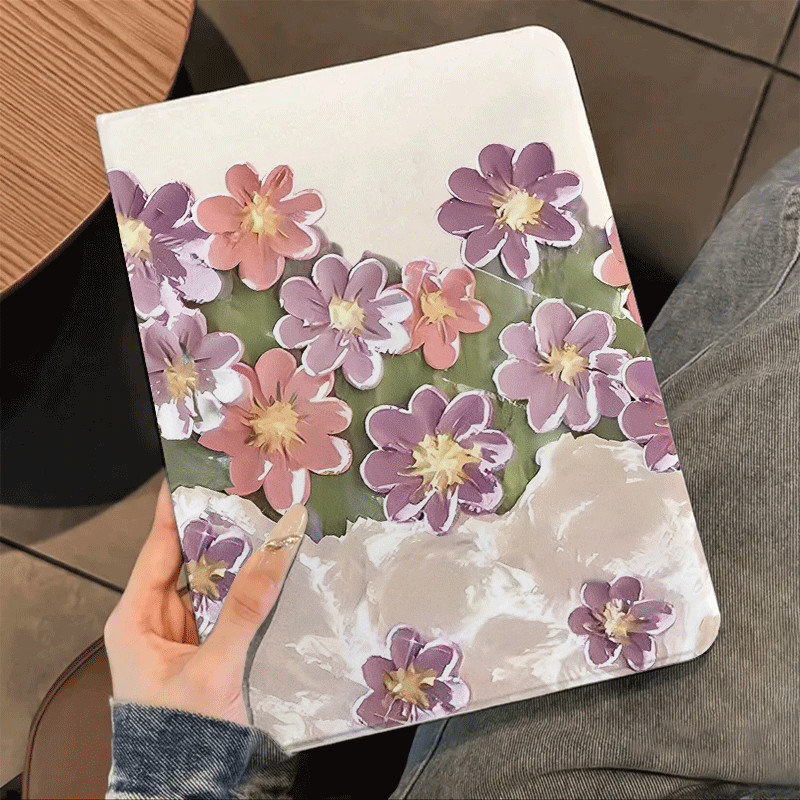 Bunga segar dan berwarna-warni Case tablet Samsung A8 10.5 inch A9 8.7 inch A9+ 11 inch S6 Lite 10.4