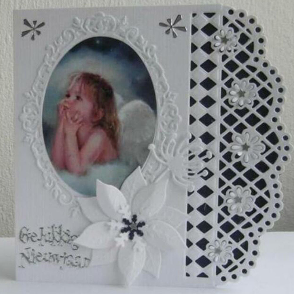 

Metal Cutting Dies Flower Lattice Dot Edge Card Making Cut Scrapbooking Embossing paper craft mould stencils