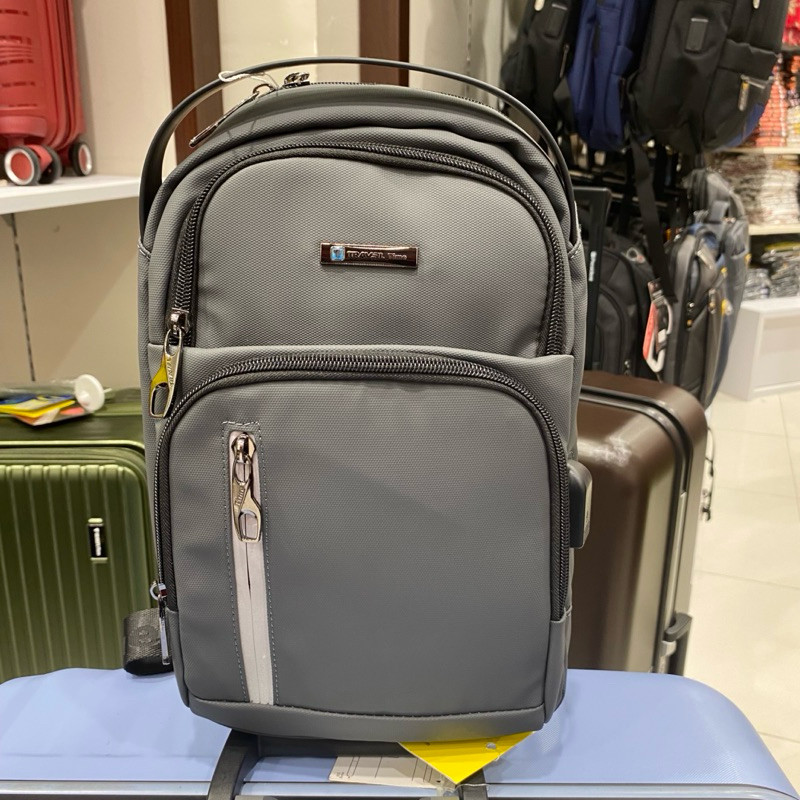 Travel Time Tas Selempang Bahu Pria Bahan Kulit Sintetis