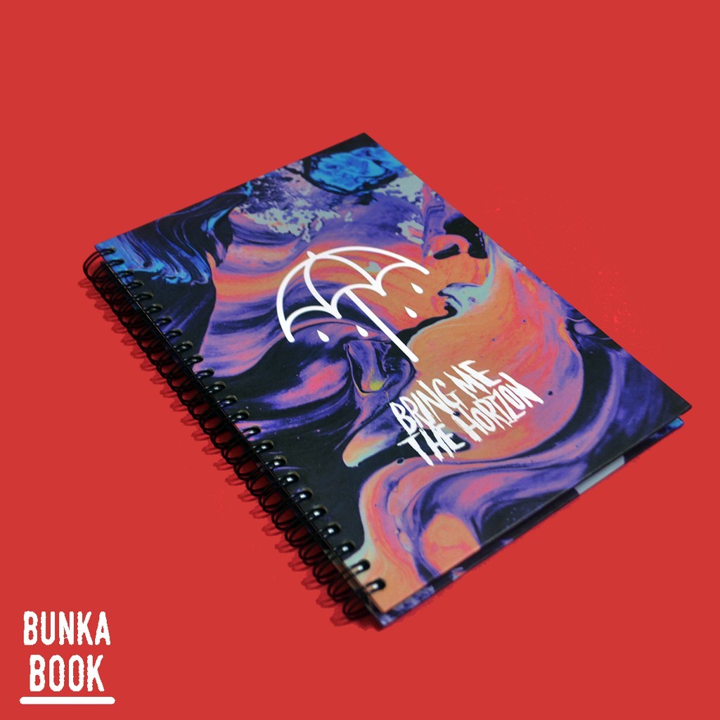 

Note Book Hardcover Ring Musik Bring Me the Horizon Ukuran A5 Jurnal Agenda Planner Notebook Gift Couple