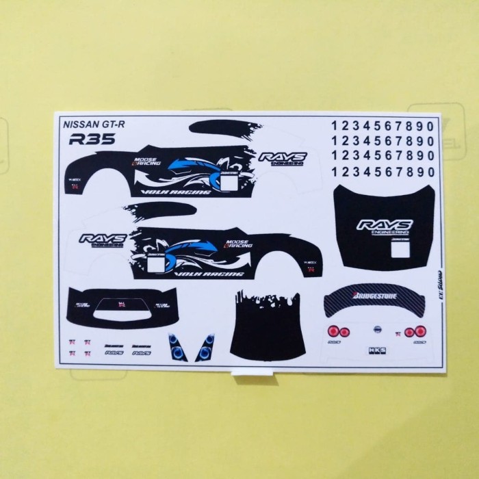 Used hotwheels r35 gtr nissan skyline Decal Dekal Stiker Stiekers