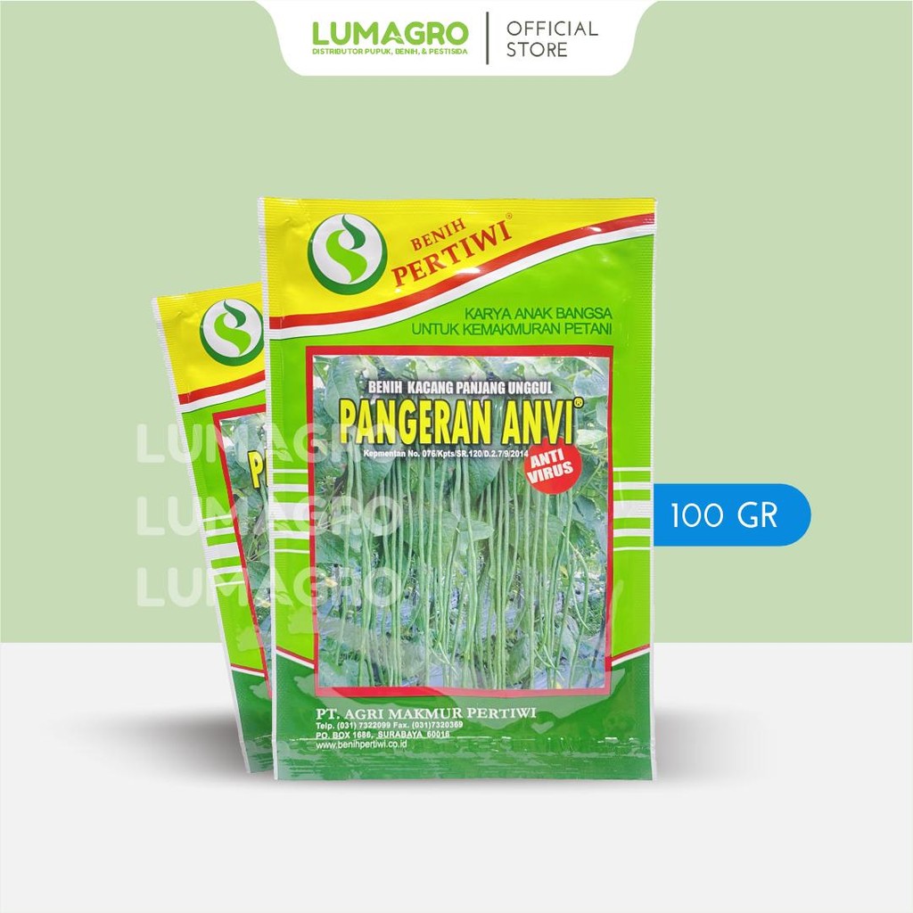 Benih Kacang Panjang Pangeran 100gr Bibit Unggul Anti Virus